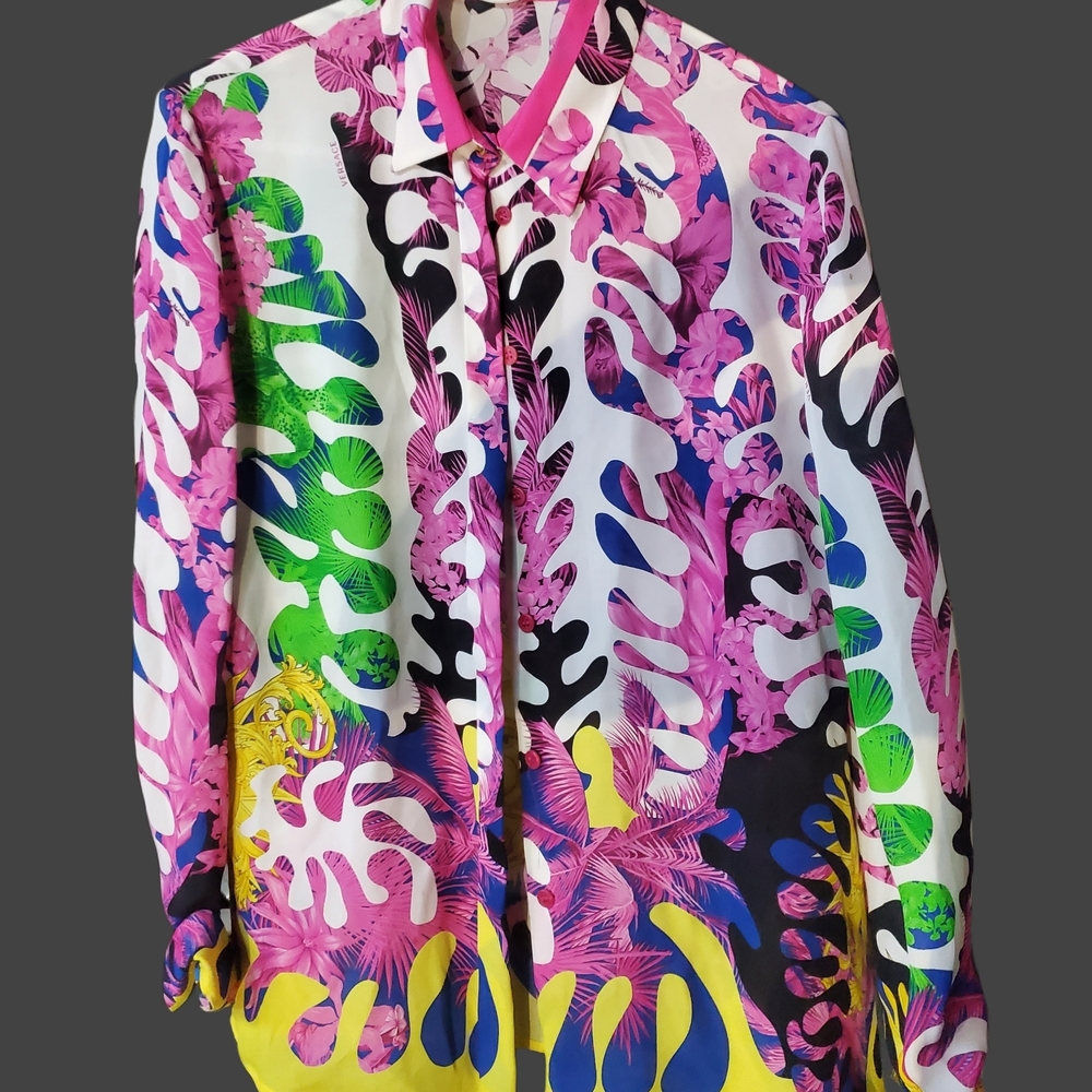 Versace Multicolor Tropical Blazer